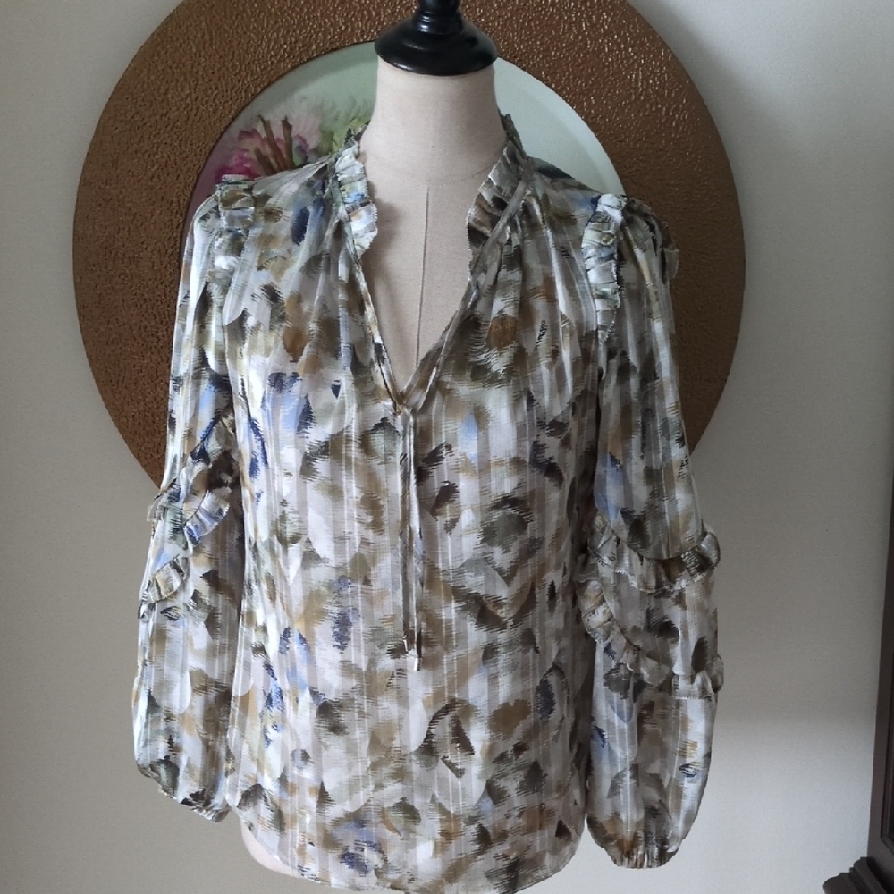 White House Black Market Elegant Multicolor Blouse